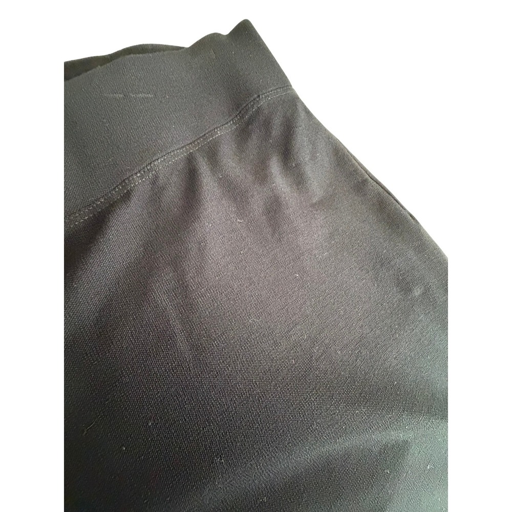 Eileen Fisher Black Stretch Crepe Pull On Ankle Pants P6375M Womens Medium - Picture 3 of 10
